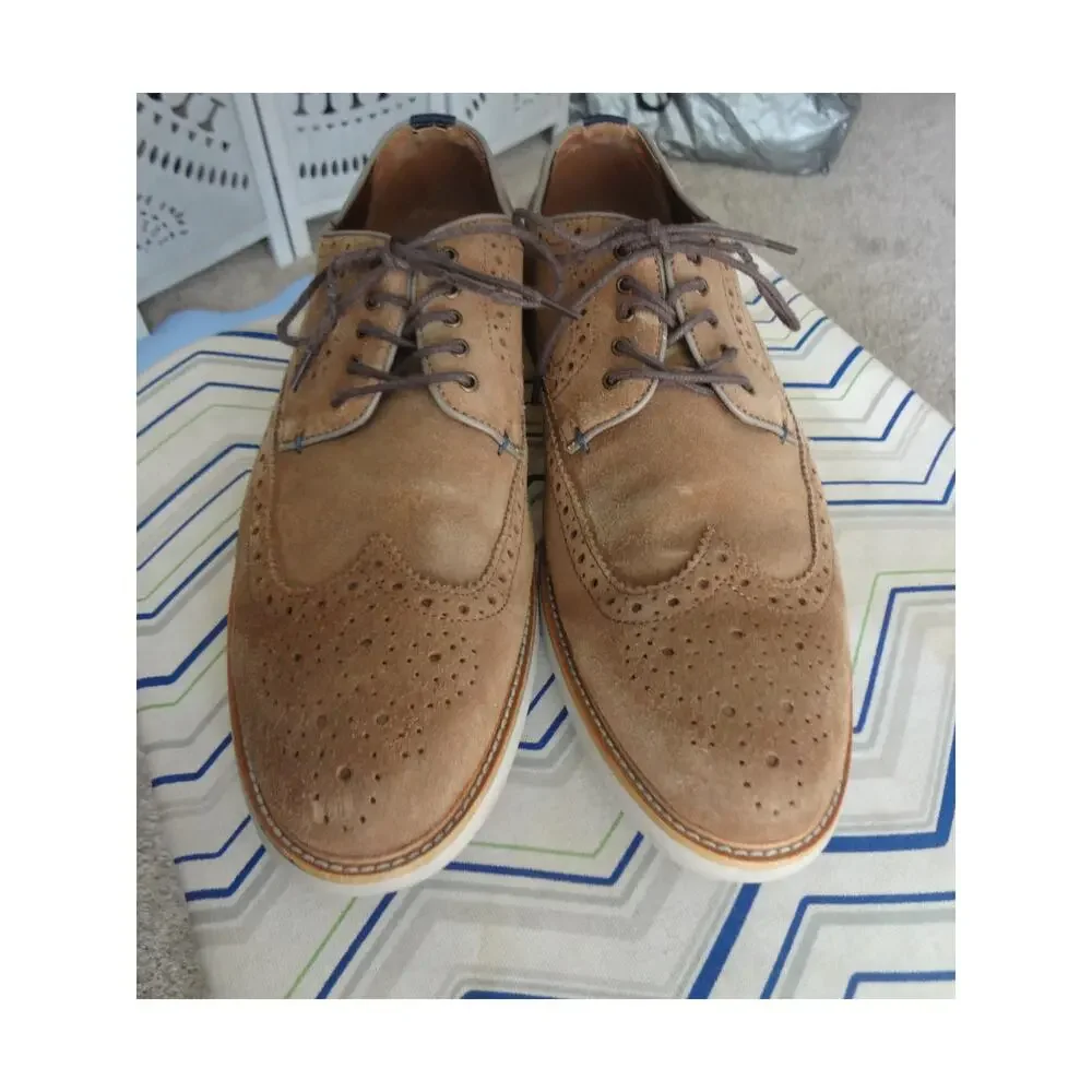 Blake Mckay Carson Tan Suede Sneaker Oxfords Wingtip Men 10.5 D Business Casual